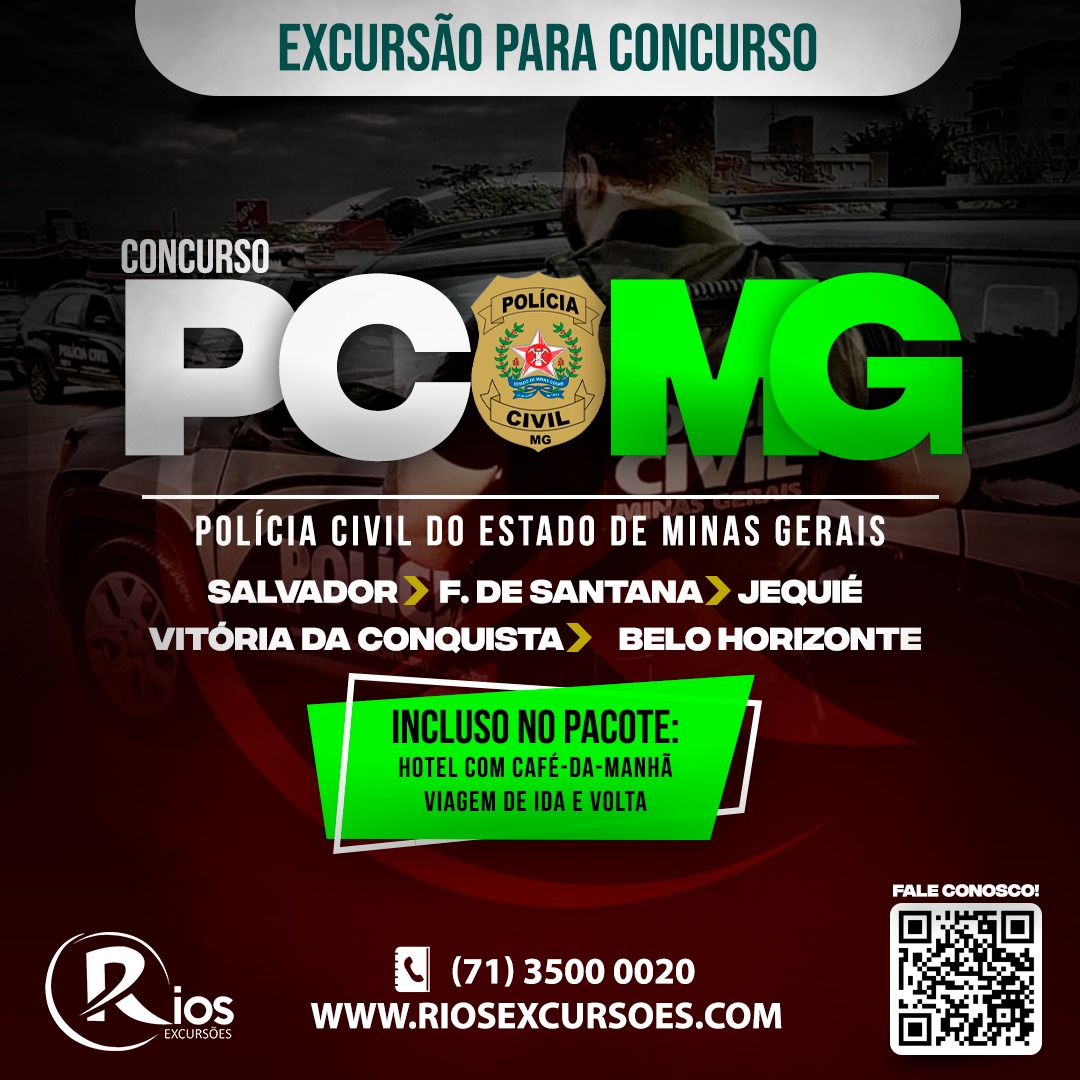 Excursão PC MG (BH) saindo SEXTA