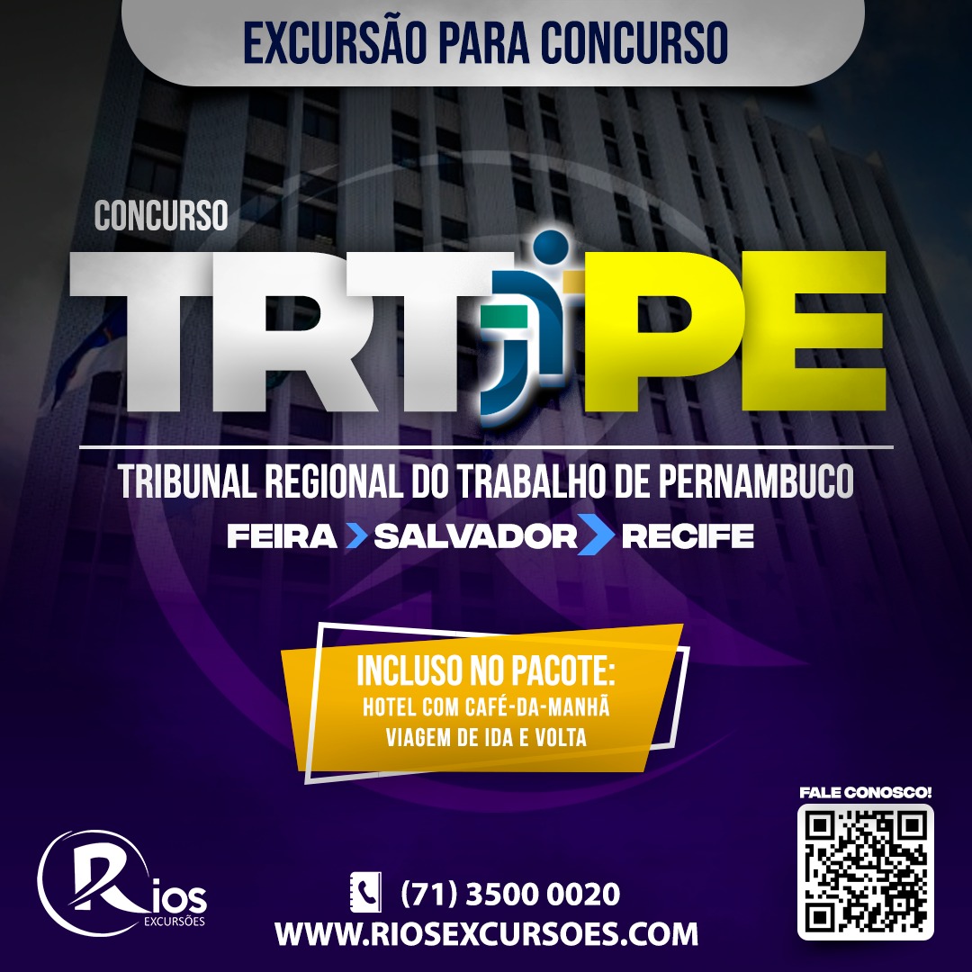 Excursão TRT PE Recife (lote 02)